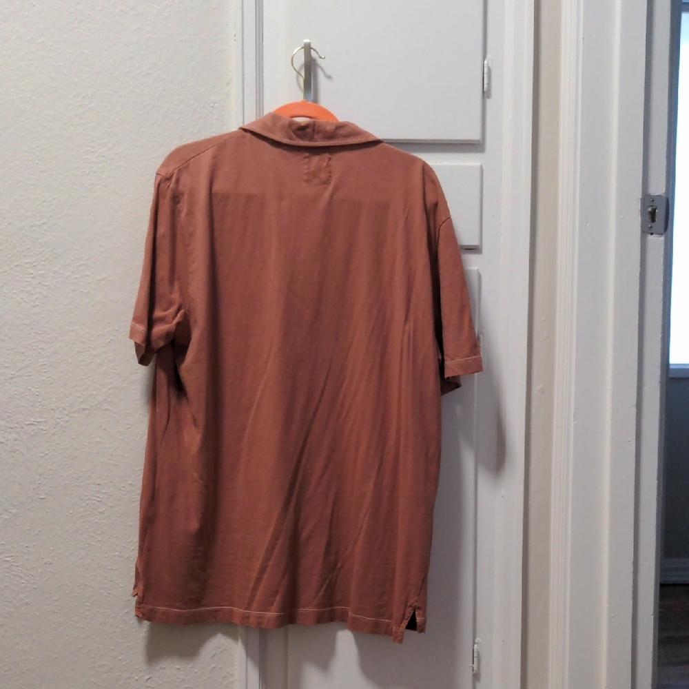 Billy Reid Rust Polo Shirt - Picture 5 of 5